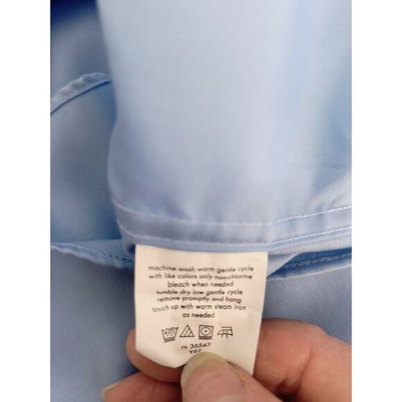 Donald Trump Signature Collection Dress Shirt Men's Sz 17 (36/37) Blue Button Up - Picture 5 of 11